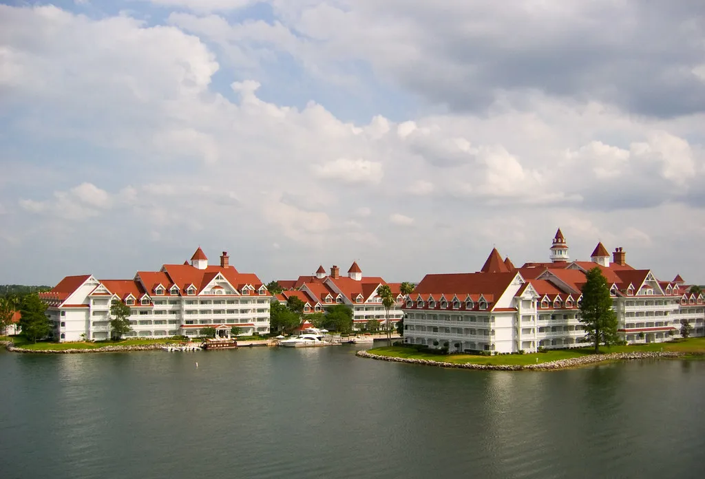 Disney's Grand Floridian Resort & Spa Victorian main building across Seven Seas Lagoon